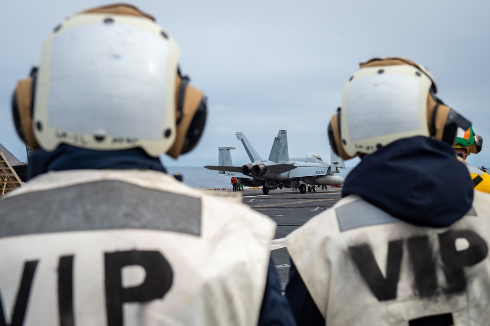 USS Carl Vinson (CVN 70) HostS Visitors during Flight Operations