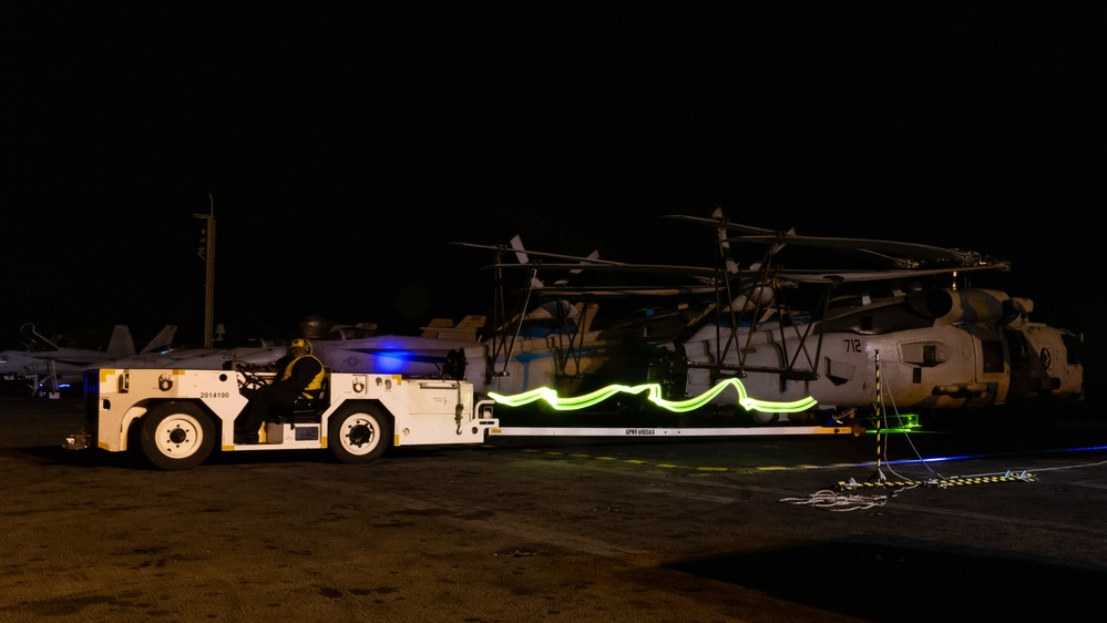 USS Carl Vinson (CVN 70) Conducts Night-Time Operations