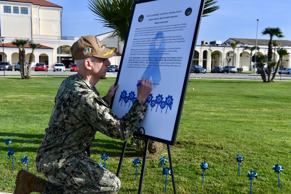 NSA Naples Honors Child Abuse Prevention Month