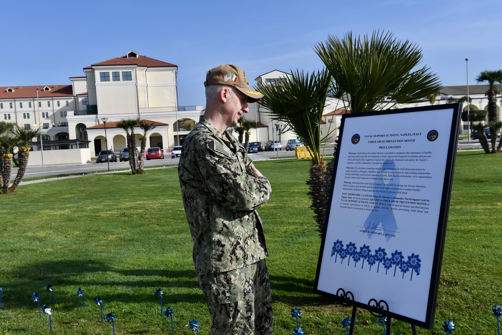NSA Naples Honors Child Abuse Prevention Month