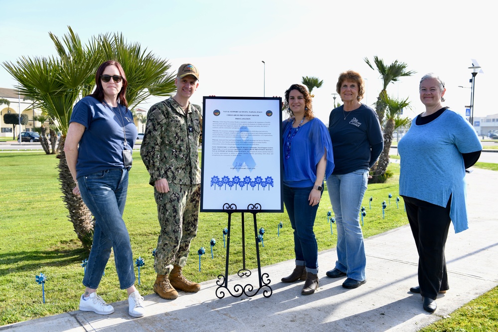 NSA Naples Honors Child Abuse Prevention Month