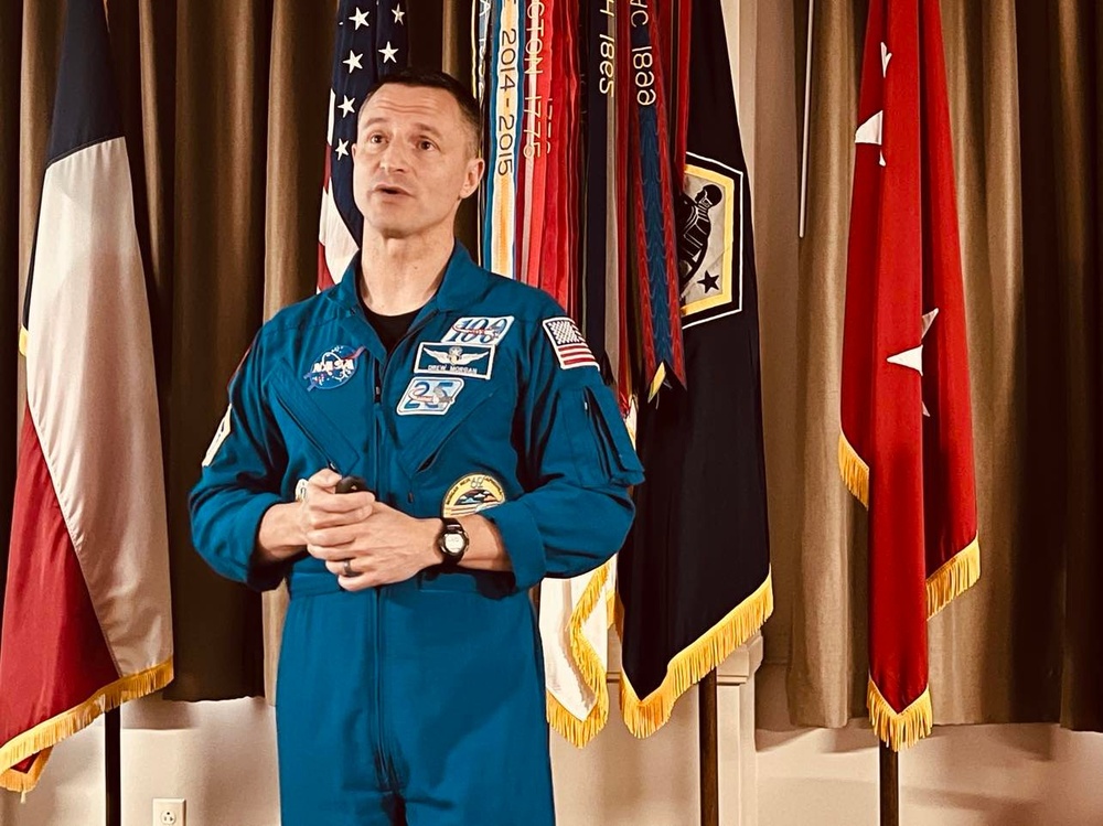 Astronaut Morgan visits HRC, shares Army story