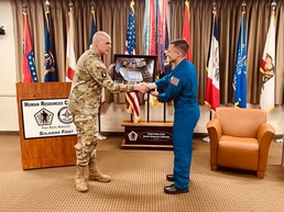 Astronaut Morgan visits HRC, shares Army story