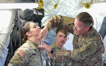 1st Armored Brigade Combat Team Conducts Medical Multilateral Airborne Training
