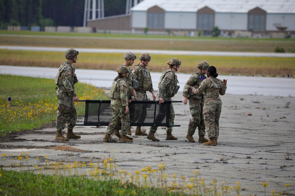 1st Armored Brigade Combat Team Conducts Medical Multilateral Airborne Training