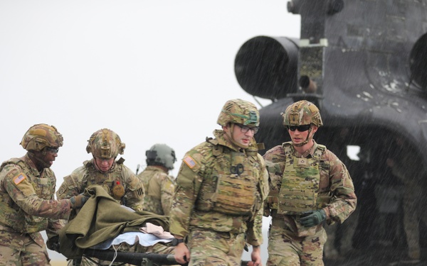 1st Armored Brigade Combat Team Conducts Medical Multilateral Airborne Training