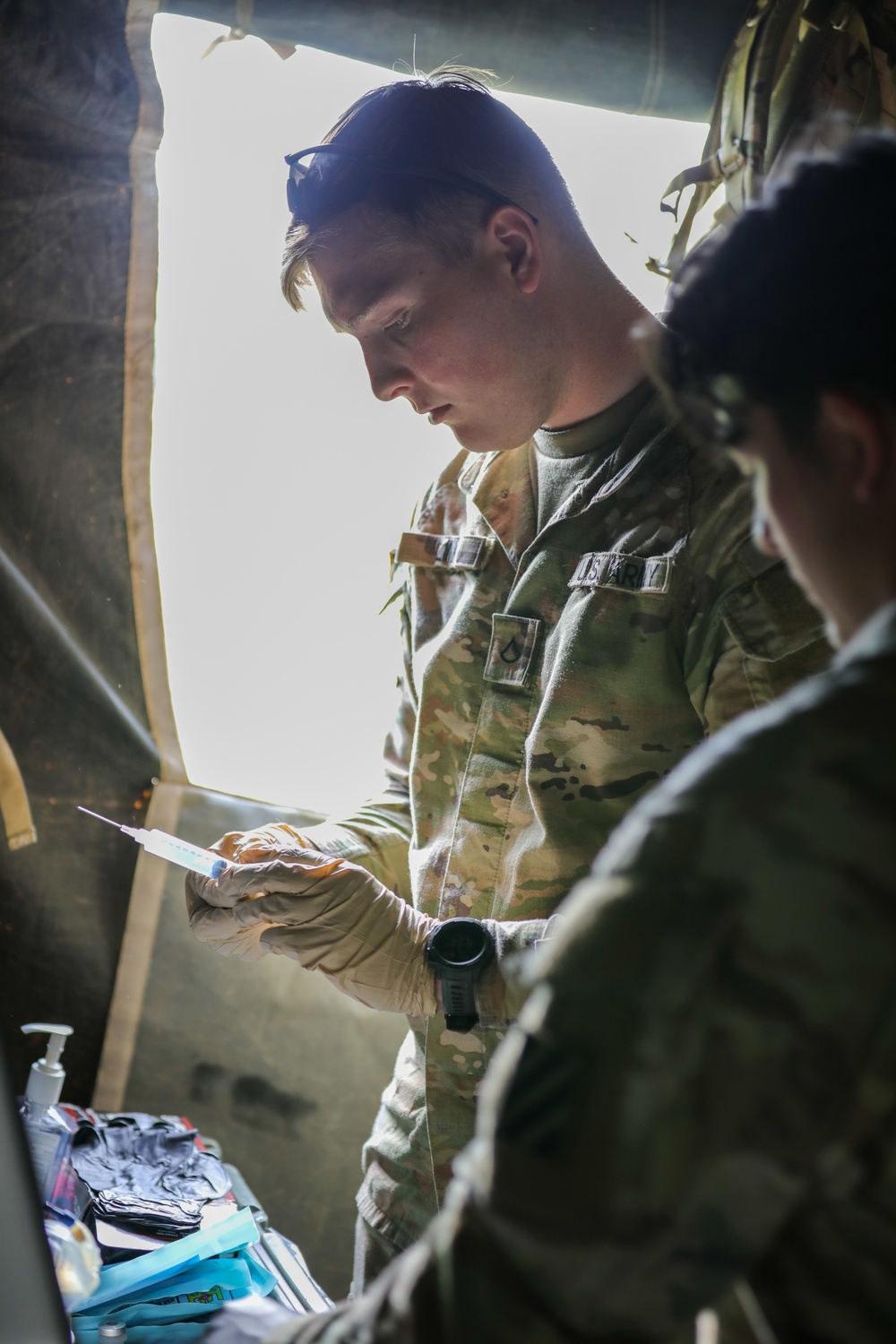 1st Armored Brigade Combat Team Conducts Medical Multilateral Airborne Training