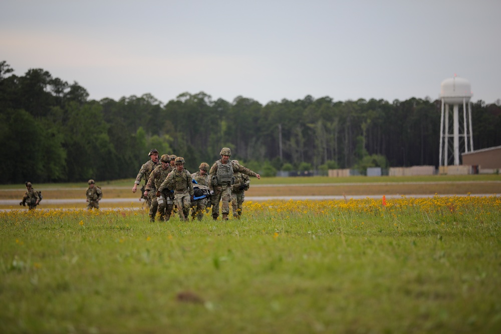 1st Armored Brigade Combat Team Conducts Medical Multilateral Airborne Training