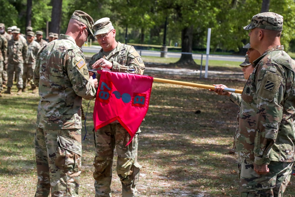 Bravo Company 87th Battalion earns DUI-free guidon streamer