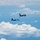 B-52 and KC-46 Aircraft integrate to fly over the Caribbean