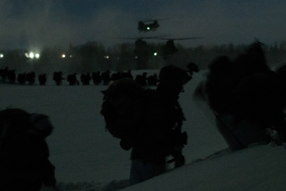 11th Airborne Division Paratroopers Conduct Tactical Air Movement During JPMRC-AK 23-02