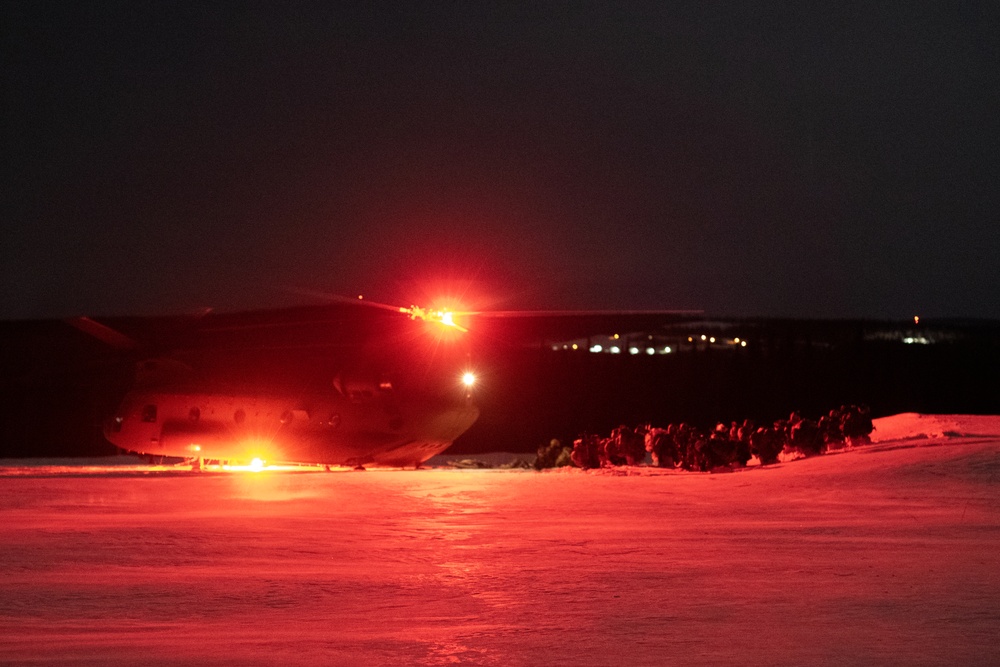 11th Airborne Division paratroopers conduct Tactical Air Movement During JPMRC-AK 23-02