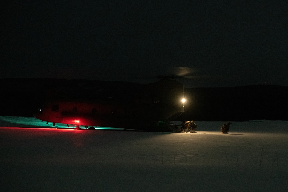 11th Airborne Division Paratroopers Conduct Tactical Air Movement during JPMRC-AK 23-02