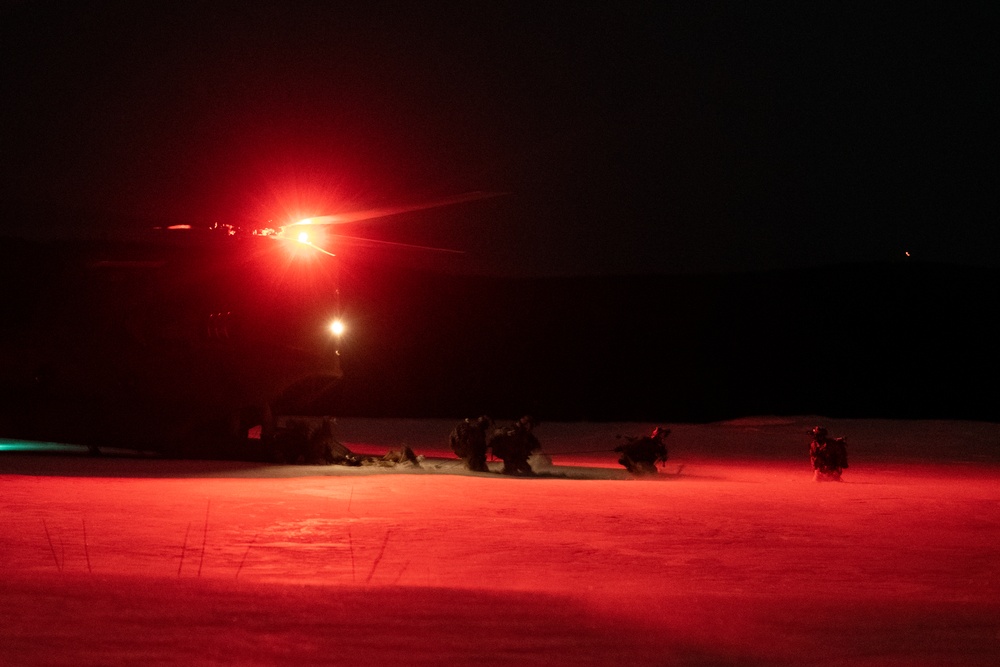 11th Airborne Division Paratroopers Conduct Tactical Air Movement during JPMRC-AK 23-02