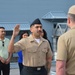 Naval Museum hosts a re-enlistment ceremony aboard Battleship Wisconsin