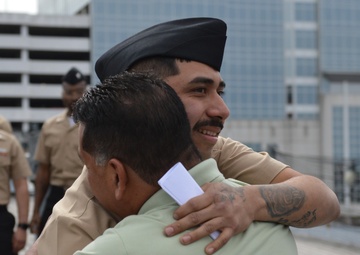 Naval Museum hosts a re-enlistment ceremony aboard Battleship Wisconsin