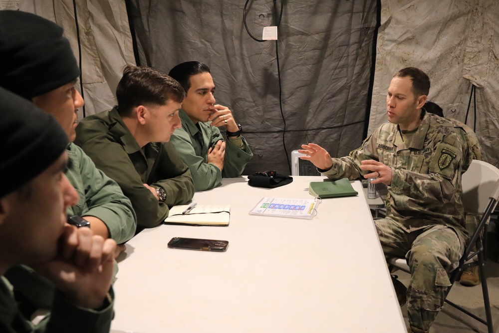 The 5th SFAB Demonstrates Meeting with a Foreign Security Force During TRAP