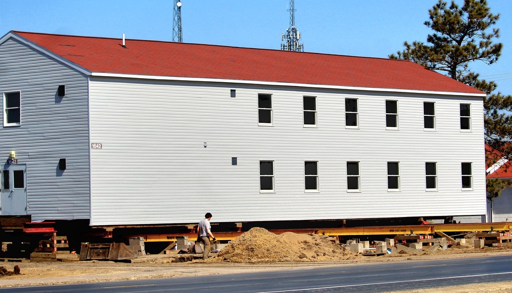 Contractors prepare second round of World War II-era barracks buildings to be moved at Fort McCoy