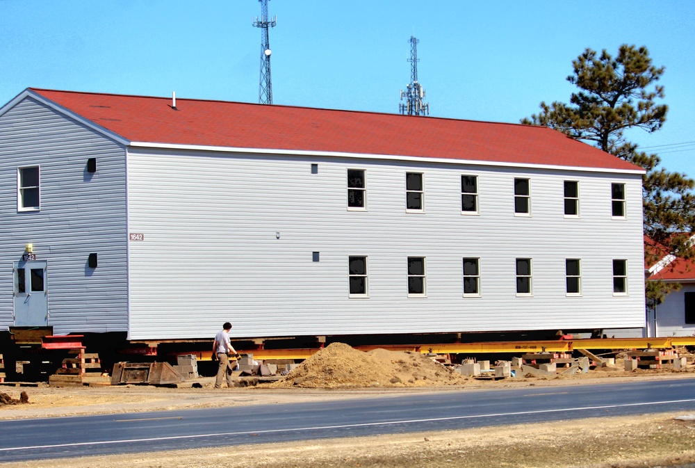 Contractors prepare second round of World War II-era barracks buildings to be moved at Fort McCoy