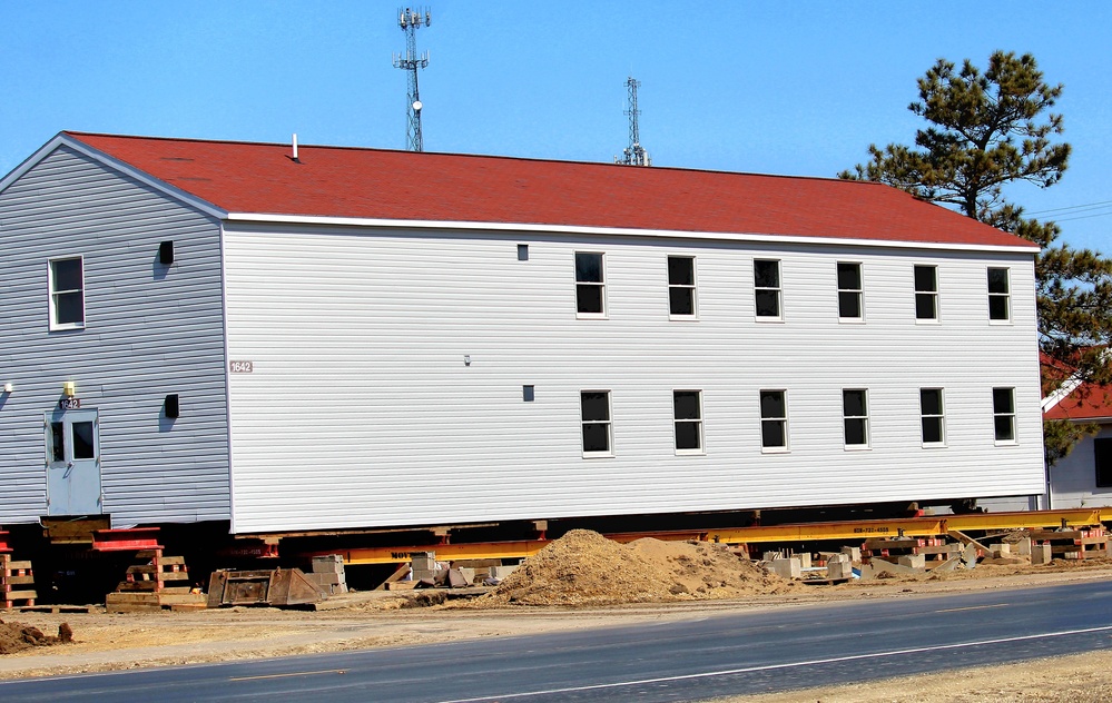 Contractors prepare second round of World War II-era barracks buildings to be moved at Fort McCoy