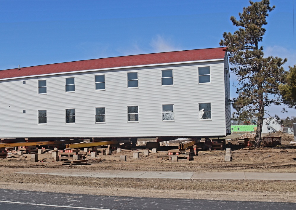 Contractors prepare second round of World War II-era barracks buildings to be moved at Fort McCoy