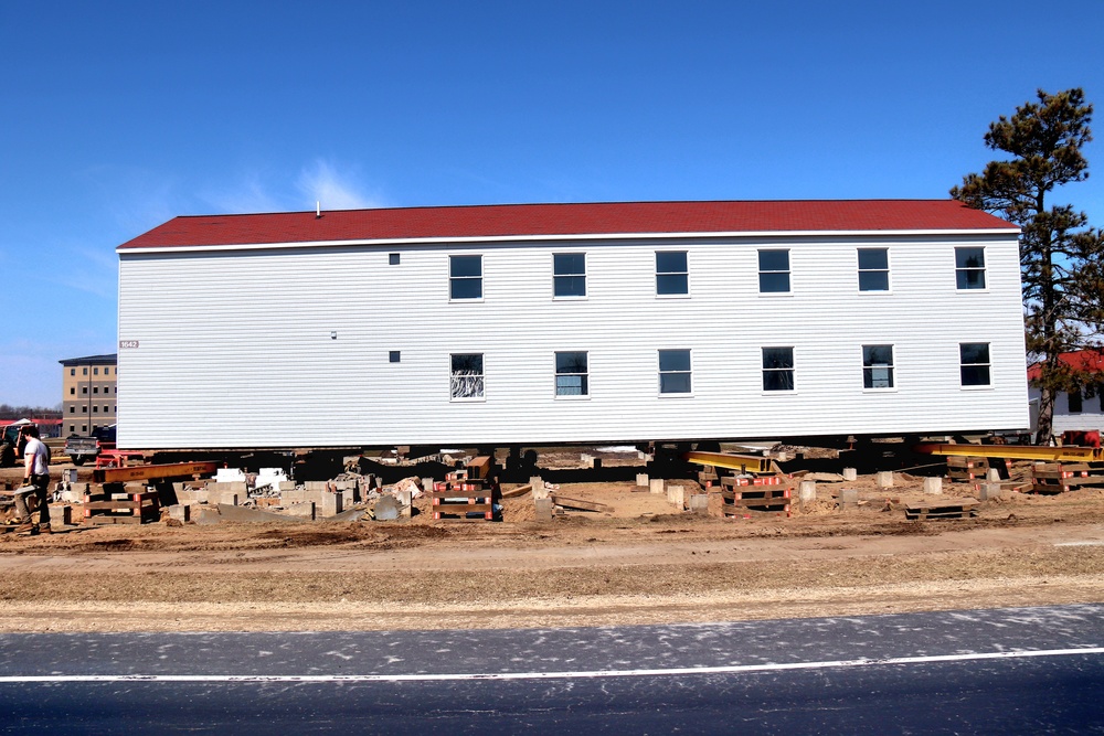 Contractors prepare second round of World War II-era barracks buildings to be moved at Fort McCoy