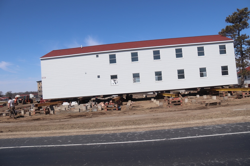 Contractors prepare second round of World War II-era barracks buildings to be moved at Fort McCoy