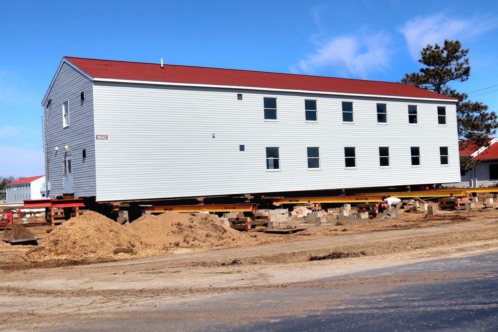 Contractors prepare second round of World War II-era barracks buildings to be moved at Fort McCoy