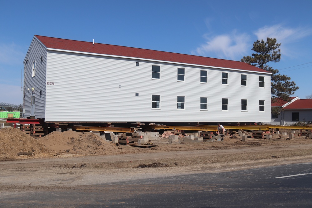 Contractors prepare second round of World War II-era barracks buildings to be moved at Fort McCoy