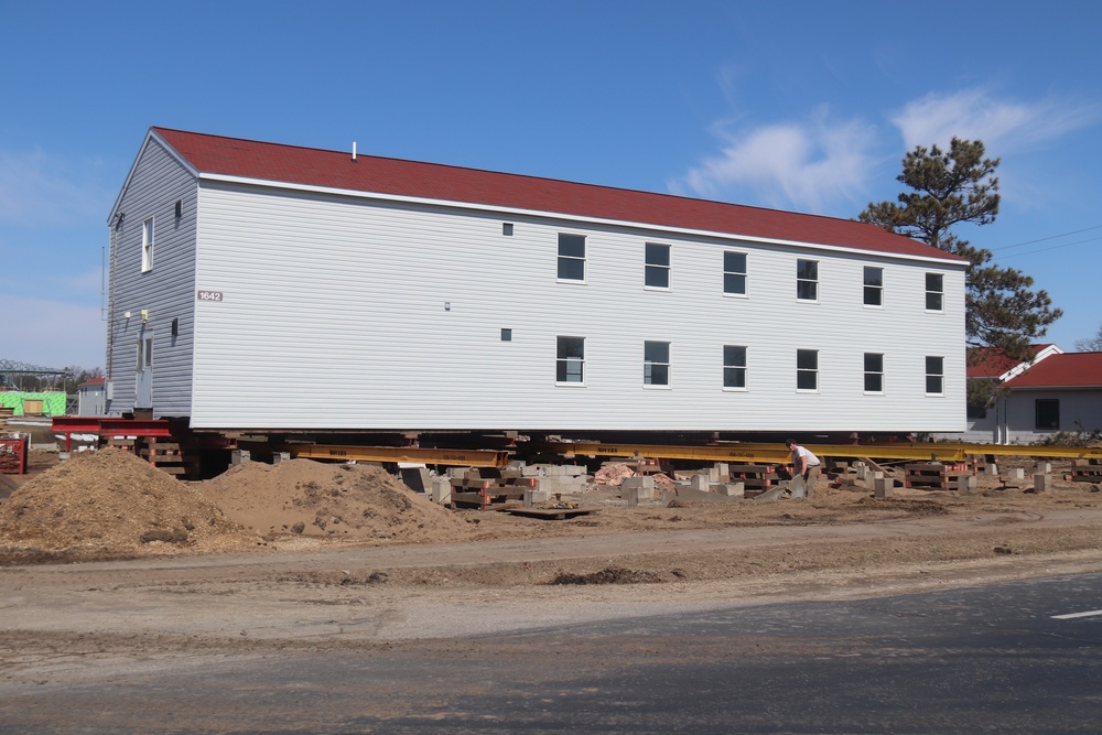 Contractors prepare second round of World War II-era barracks buildings to be moved at Fort McCoy