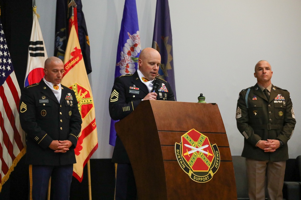 NCO Induction Ceremony on Camp Casey