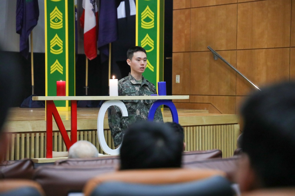 NCO Induction Ceremony on Camp Casey