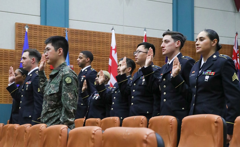 NCO Induction Ceremony on Camp Casey