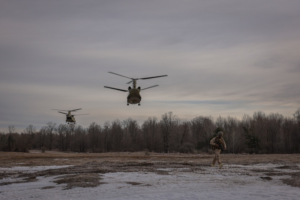 1/10 Chinooks and Howitzers Training