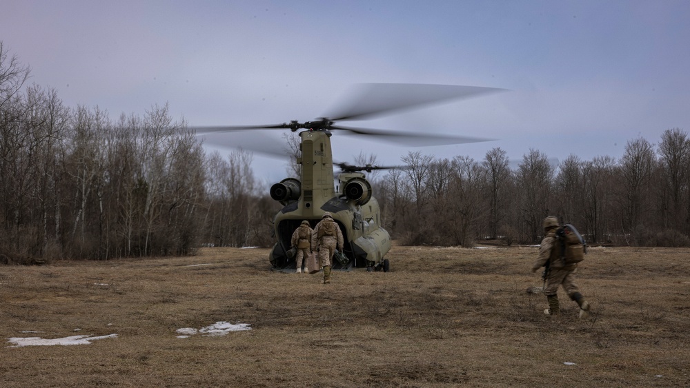 1/10 Chinooks and Howitzers Training