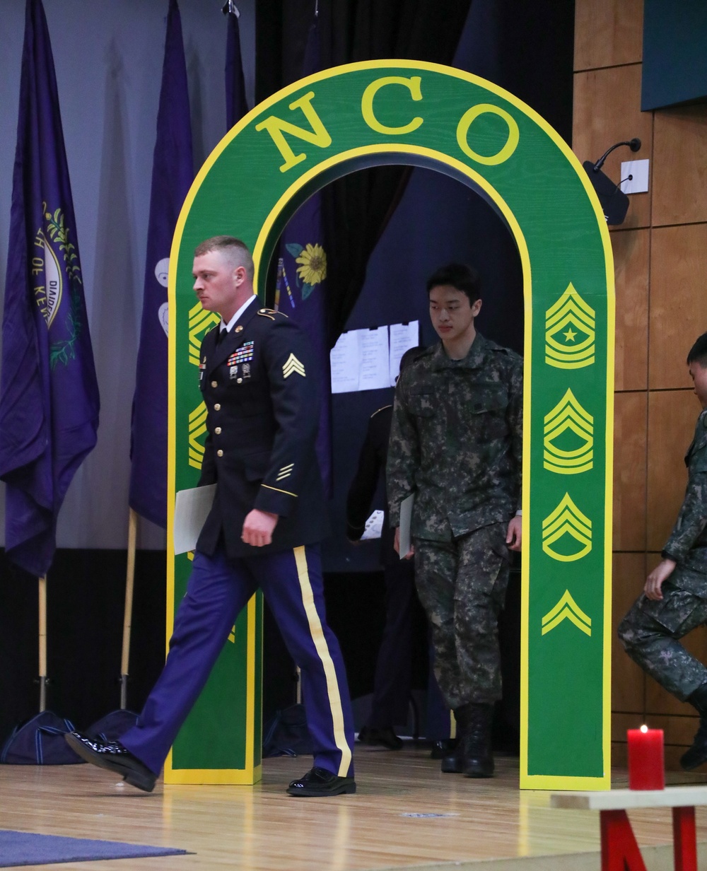 NCO Induction Ceremony on Camp Casey