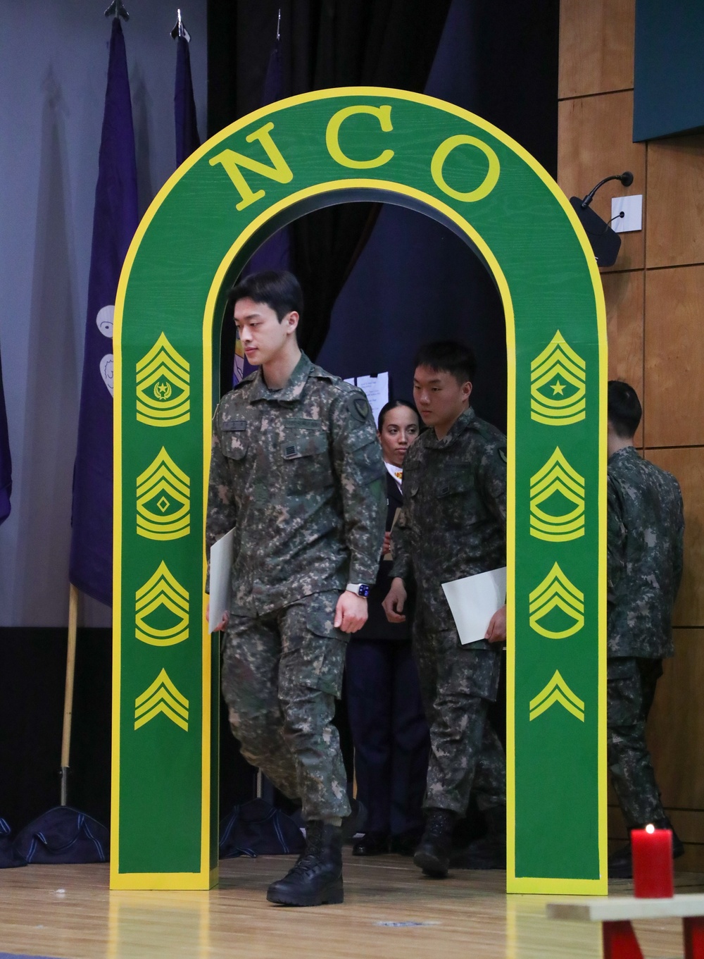 NCO Induction Ceremony on Camp Casey