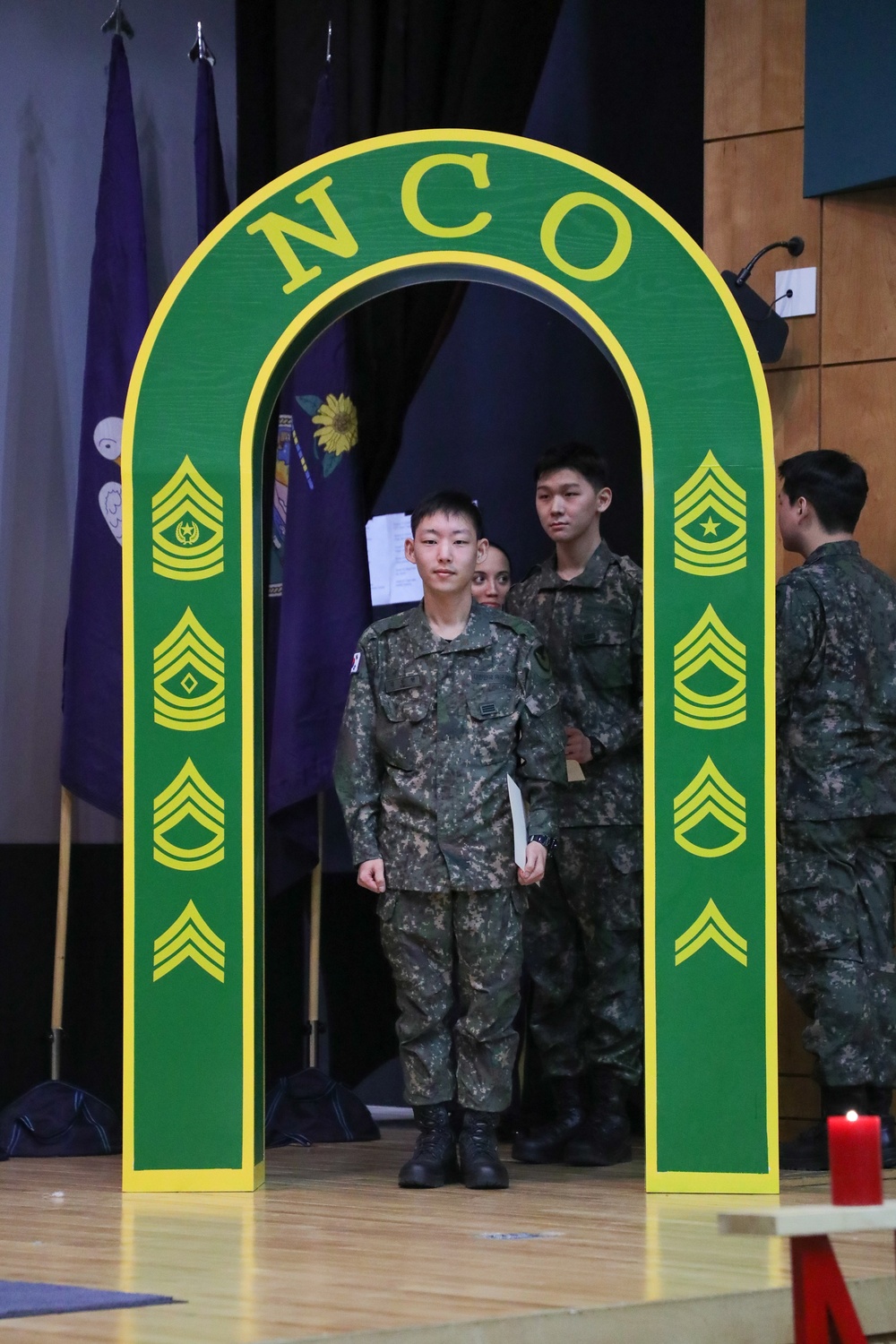 NCO Induction Ceremony on Camp Casey