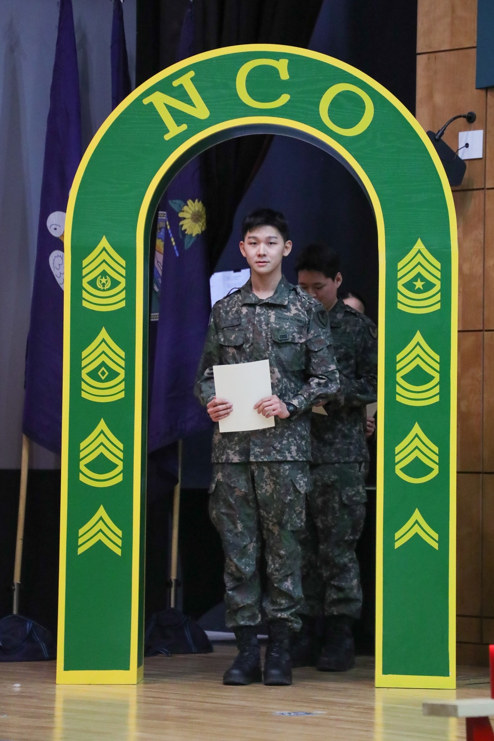 NCO Induction Ceremony on Camp Casey