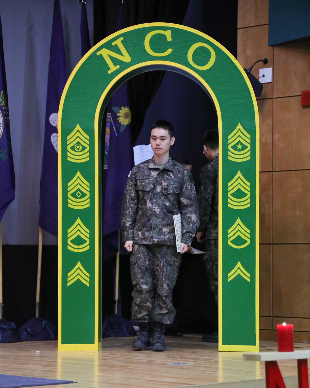 NCO Induction Ceremony on Camp Casey