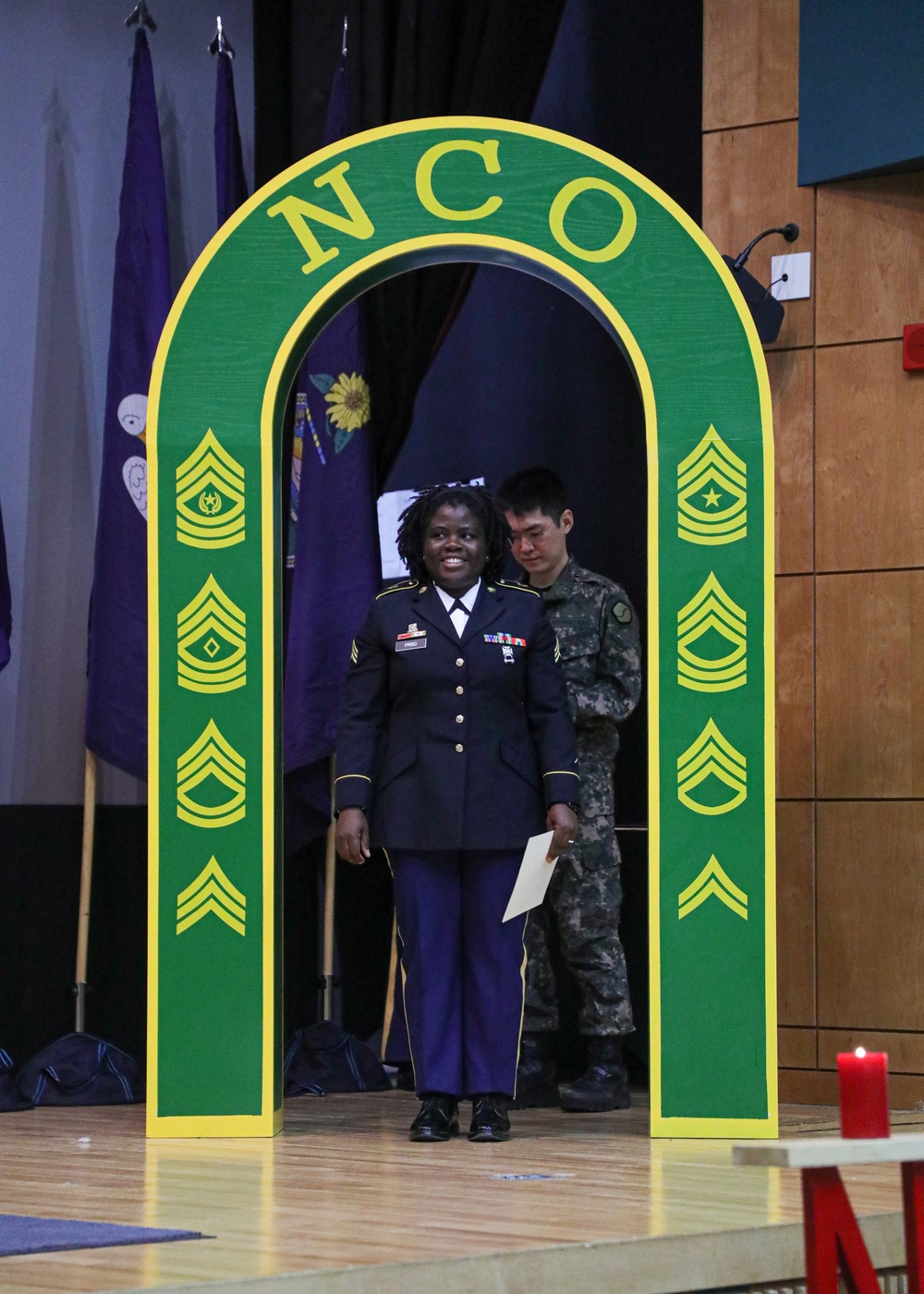 NCO Induction Ceremony on Camp Casey