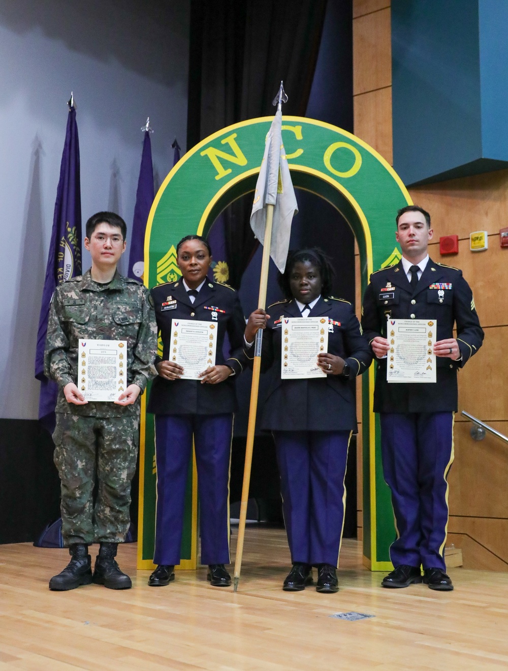 NCO Induction Ceremony on Camp Casey