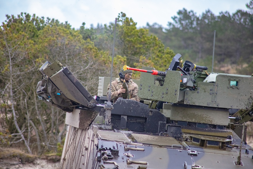 Danish 1st Artillery Battalion Conducts live fire during Dynamic Front 23