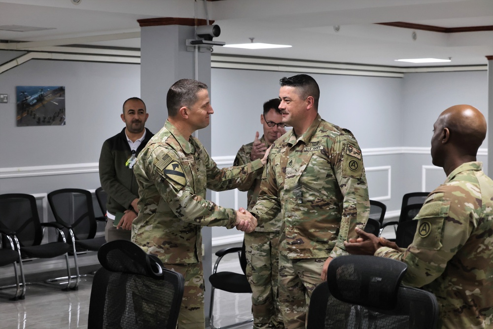 DVIDS - Images - ASG-Kuwait Soldier receives commendation and unit coin ...