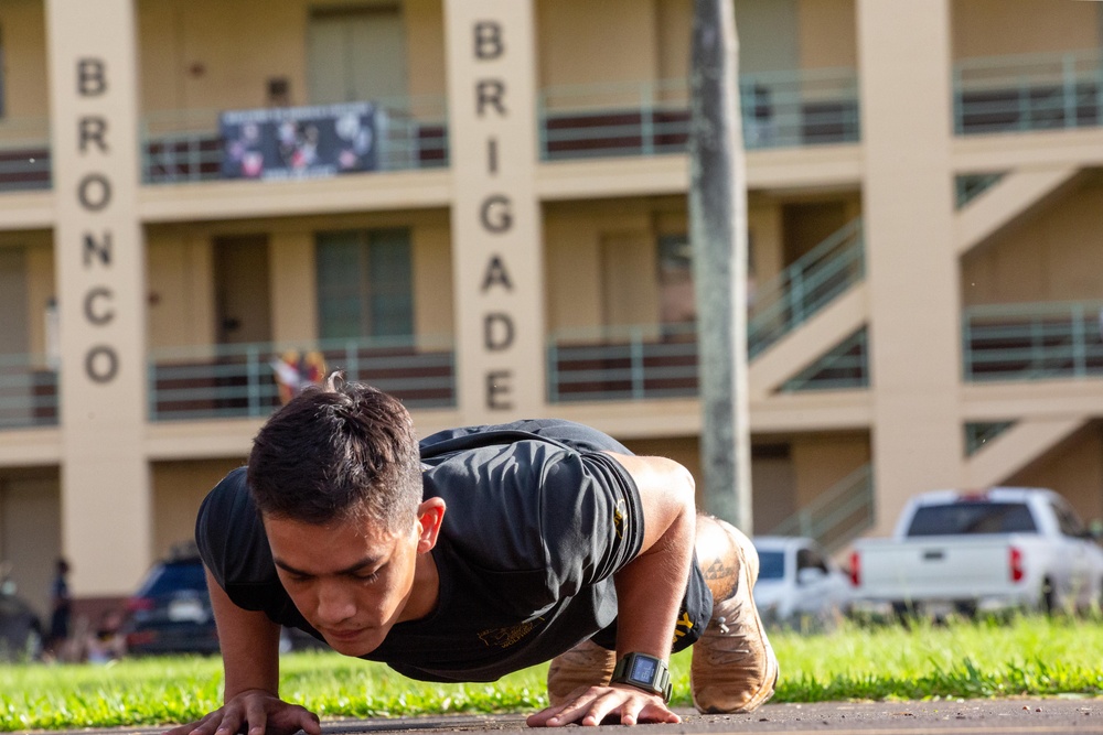 Bronco Soldier Completes Physical Assesment for RACE Program