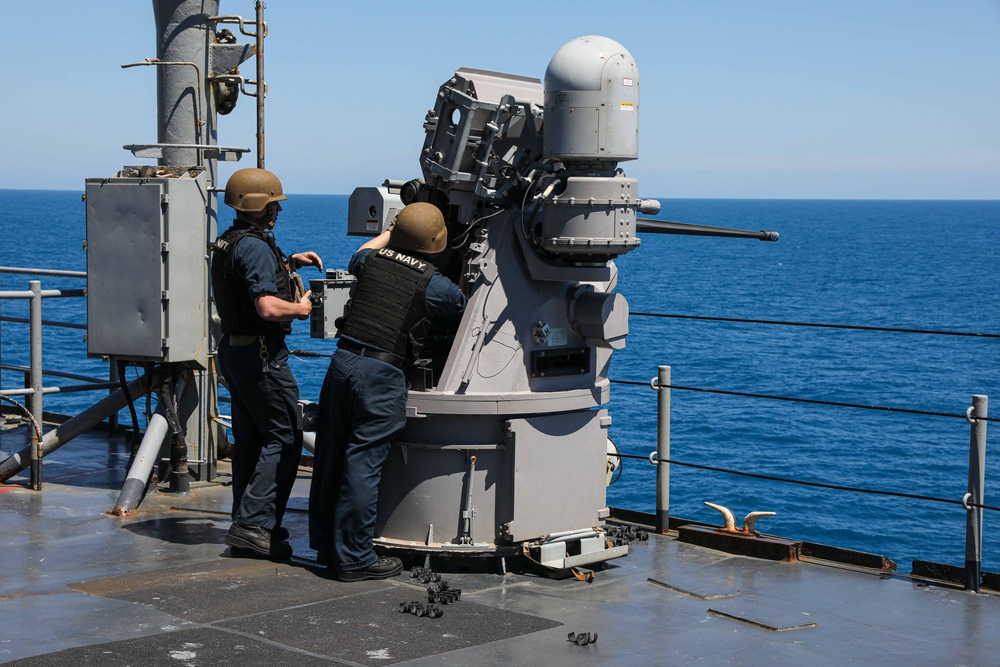 USS Carter Hall Conducts Live Fire Exercise