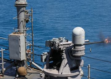 USS Carter Hall Conducts Live Fire Exercise