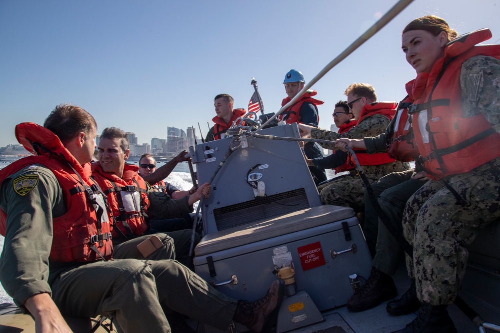 USS Abraham Lincoln Sailors conduct small boat operations