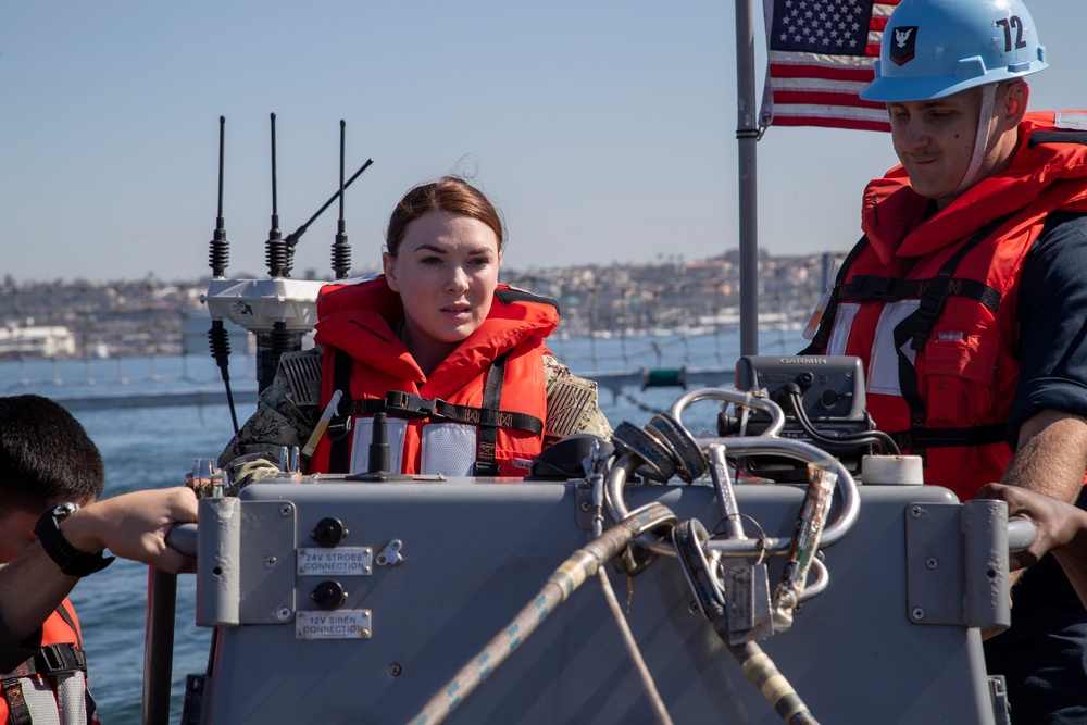 USS Abraham Lincoln Sailors conduct small boat operations