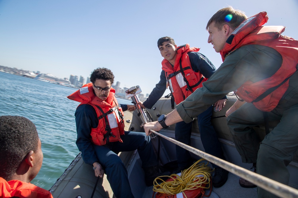 USS Abraham Lincoln Sailors conduct small boat operations